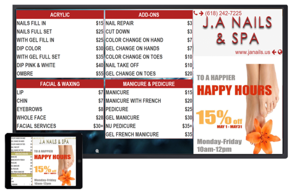 Digital Menu