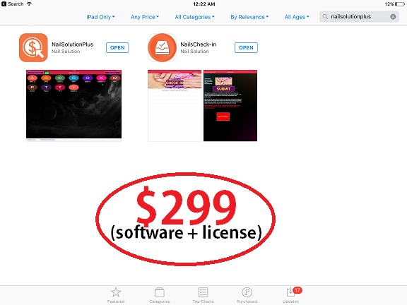 Software + License cho IPAD: $299
